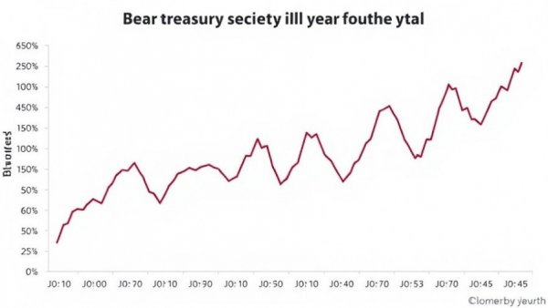 Graph of 10-year Treasury yield showing change over time.