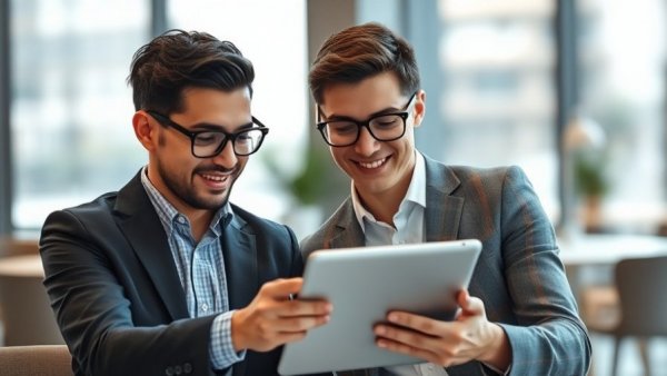 Two professionals discussing financial strategies to empower homeownership in an office setting.