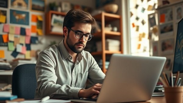 Effective Realtor Strategies for Spring 2026: Focused agent working at cluttered desk.
