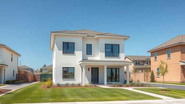 Modern suburban house, ideal for prequalification letter context.