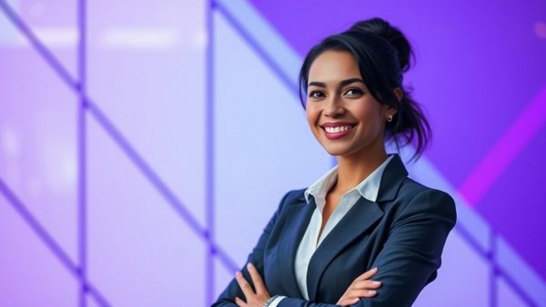 Sandra Rathe real estate branding with confident woman in suit.