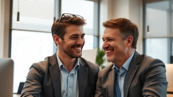 Two men discussing investing in Oregon real estate via video call.