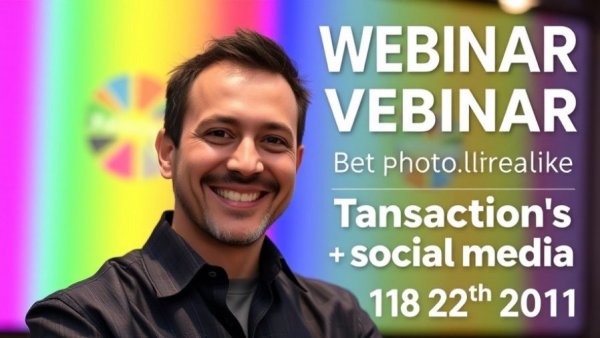 Webinar on Getting Transactions from Social Media with a smiling host.