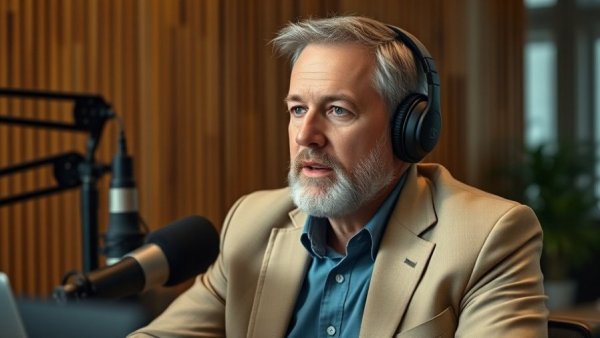 Man in a blazer podcasting about backdate S-Corp without LLC.