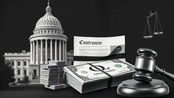 Warsh Fed independence ethics concept in legal-financial collage.