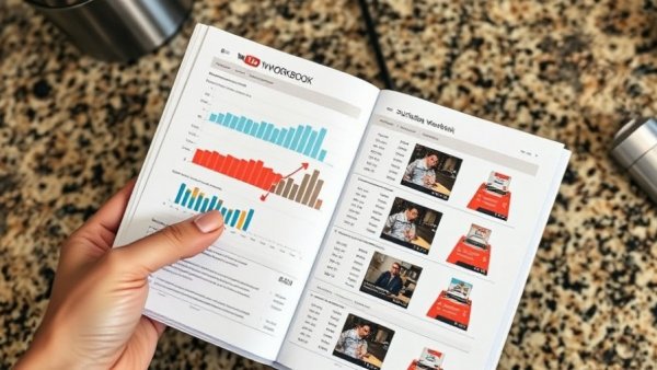 YouTube Masterclass workbook page for real estate agents with statistics.