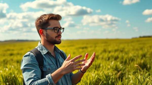 Man discussing strategies to generate $500K annually from land.