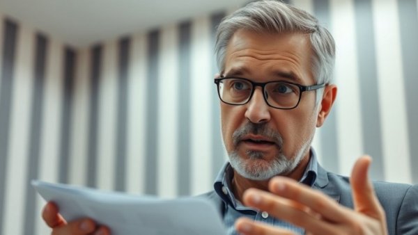 Middle-aged man explaining due on sale clause in office setting.