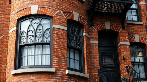 Julius Boekell's 238 East 6th Street brick facade with ornate windows.