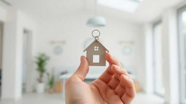 Hand holding house key in modern home, Balancing Wants vs. Needs in Your First Home.