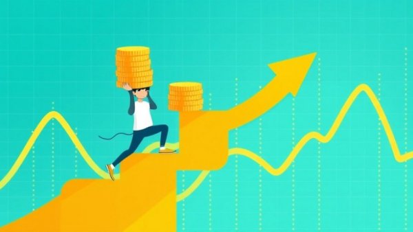 Opendoor Profitability Strategy depicted as character climbing financial graph.