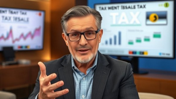 Middle-aged man explaining tax-free travel strategies on video.