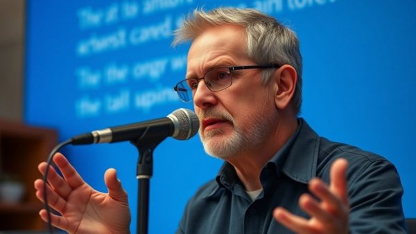Man giving advice on purchases, in front of a blue background, related to Car Write-Offs.