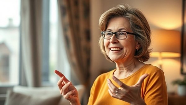 Realtor Mastermind innovative ideas discussion by a smiling woman.