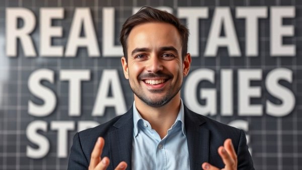Smiling professional man discussing real estate strategies on YouTube.