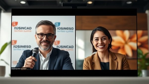 Professionals discussing AI as a strategic asset amid layoffs in a video call