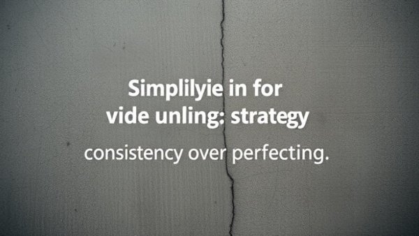 Stop Overthinking Video Marketing message on concrete background.