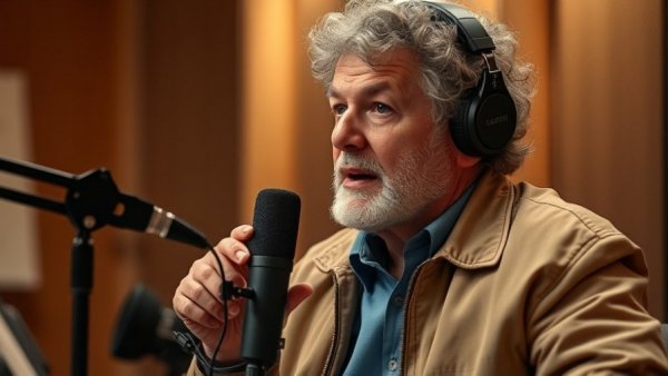 Older man podcasting about asset protection, don't lose your assets.