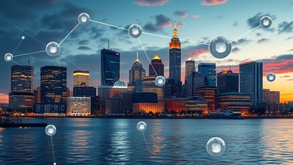 Futuristic Boston skyline illustrating global connectivity and housing demand.