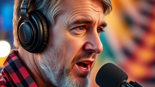 Close-up podcast image of man discussing W-2 income changes.