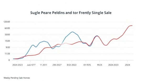 Graph of US weekly pending sales trends, highlighting 2026 peak.