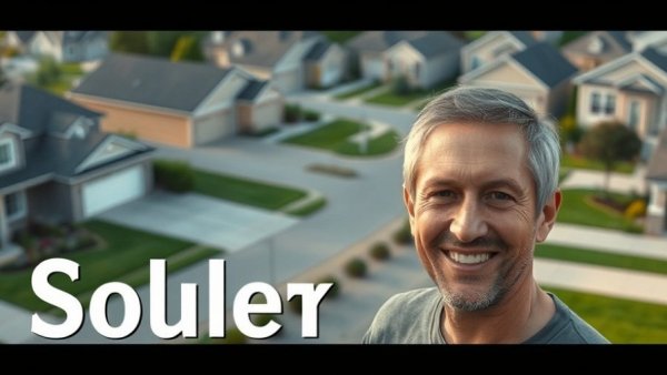 Morgan Housel stress-free wealth cover featuring smiling person and suburban homes.