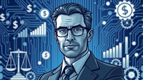 Illustrative portrait depicting financial and economic impact concepts.