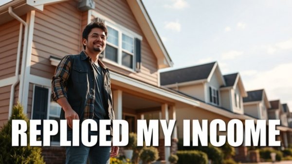 Real Estate Success Stories depicted with suburban home and bold text.