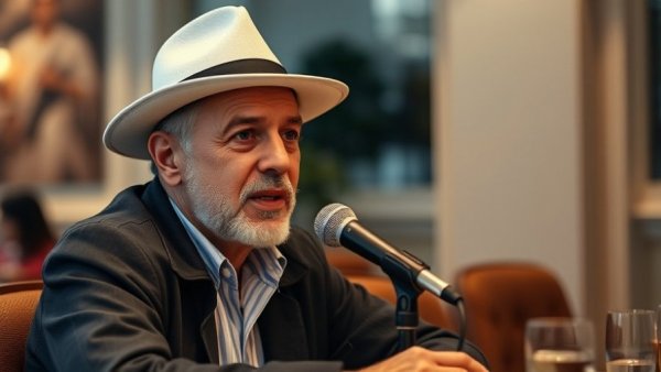 Man discussing training in a seminar setting.