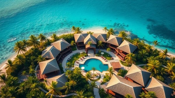Necker Island sustainable travel resort with eco-friendly design.