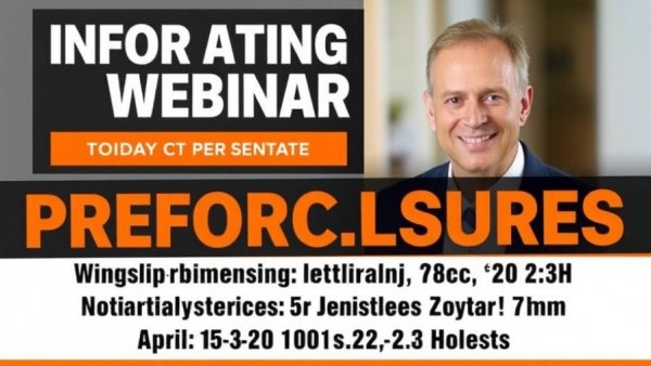 Webinar on preforeclosures economic impact, event details included.