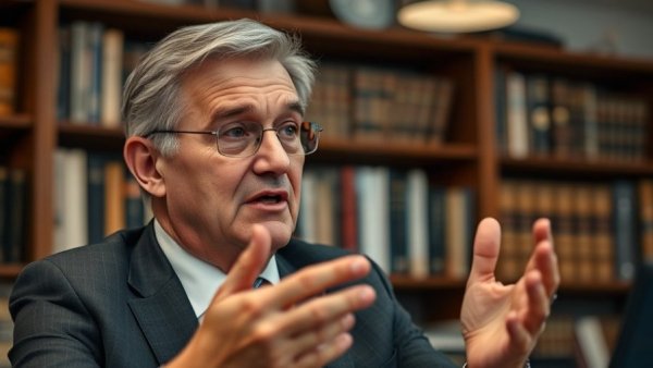 Middle-aged man discussing 'Secrets of the Roth' in office setting.