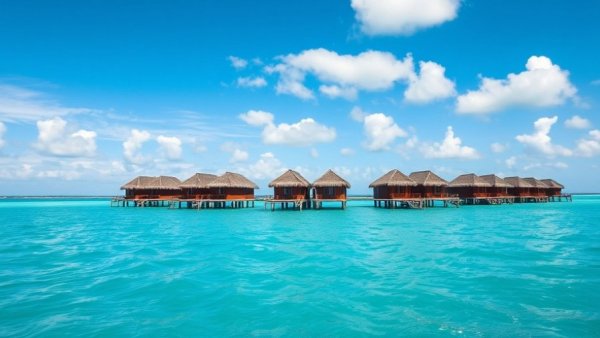 Overwater bungalows at Sandals Royal Caribbean