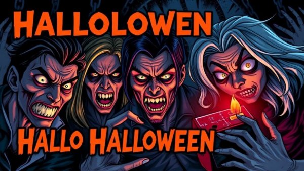 Hellraiser haunted house Halloween Horror Nights announcement comic-style.