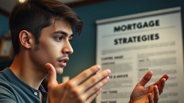 Man explaining how to save on your mortgage in front of article text.