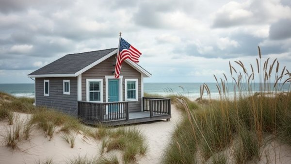 Coastal home on dunes, increasing resale value potential.