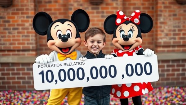 Disneyland welcomes one billionth guest with Mickey and Minnie.
