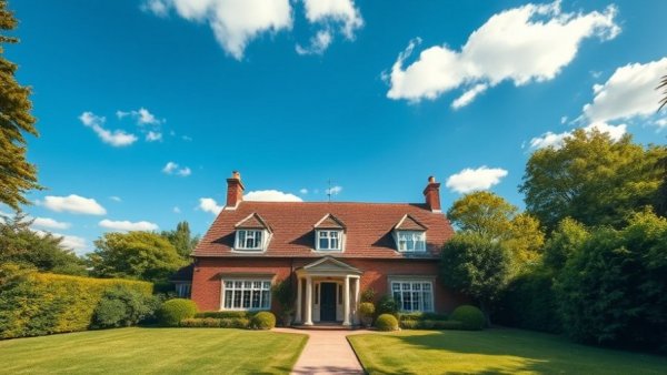 Charming brick house showing housing market stability.