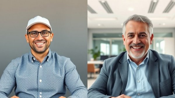 Two men discussing vertical integration strategy on video call.
