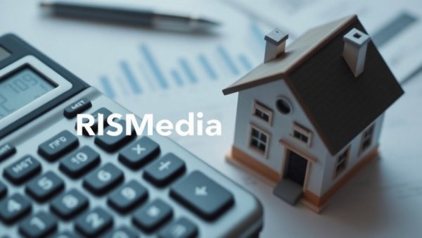 Mortgage mix concept with calculator and house model, Two Harbors and CrossCountry merger.