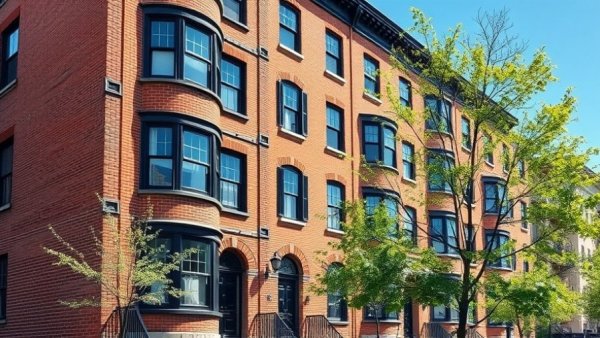 Brick apartment building in DuPage County housing market