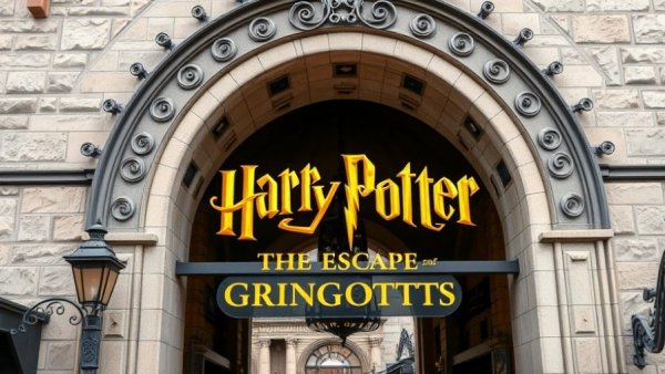 Universal Orlando family vacation experiences at Harry Potter ride entrance