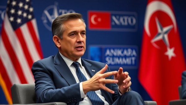 Politician at Ankara Summit discussing military operations
