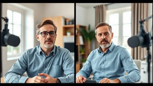 Two men discussing tax benefits for real estate investors in a video call.