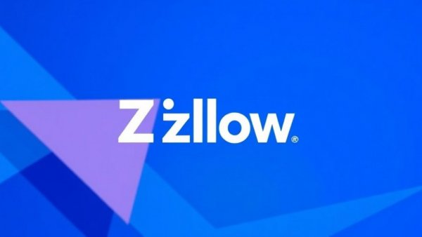 Zillow logo in front of digital blue background, Zillow class-action lawsuit.