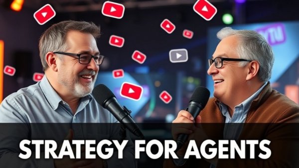 YouTube for Real Estate strategy podcast with two hosts.