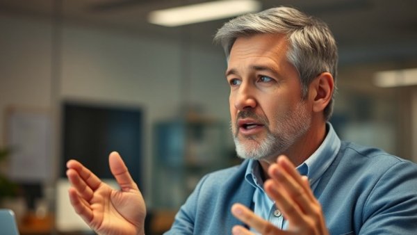 Middle-aged man speaking about registered agent mistake with text overlay.