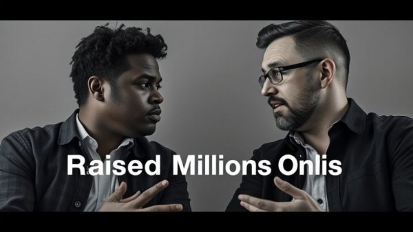 Social Media to Raise Capital: Two men discussing online fundraising success