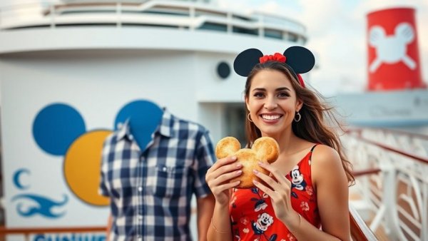 Disney Alaska cruise adventure with smiling couple and unique treats.
