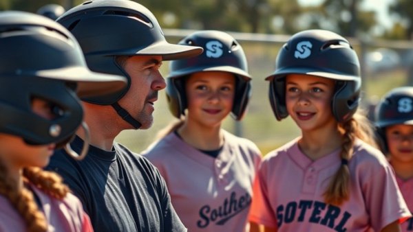 Coach inspires young players at Little League Softball World Series.